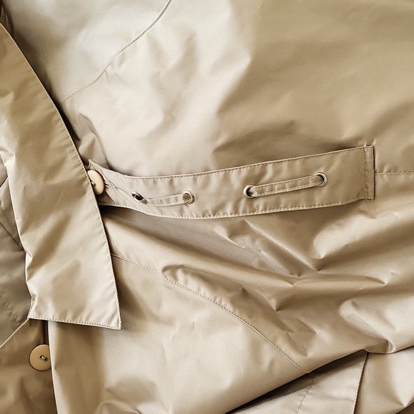 EUC Vintage Peter Daniels women's gold metallic oversized trenchcoat, 14 no belt - Picture 10 of 12